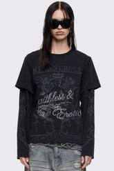 Melancholia Graphic Layered T-shirt