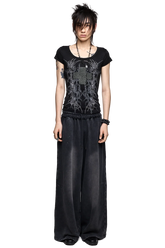 Blur Black Washed Sweatpants