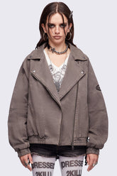 Harley Taupe Bomber Jacket