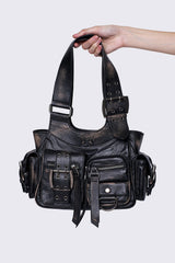 Jade Faux Leather Shoulder Bag