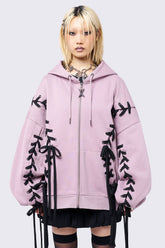 Mia Pink Zip Up Hoodie