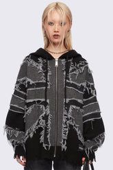 Union Jack Knitted Zip-Up Hoodie