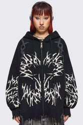 Abyx Knitted Zip-Up Hoodie
