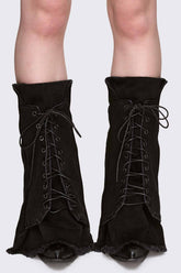 Bound Denim Leg Warmers