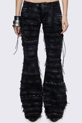 Dash Distressed Flared Jeans