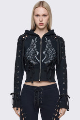Grave Zip Up Hoodie