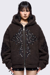 Sinner Brown Borg Jacket