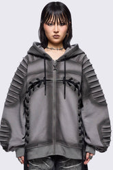 Vyre Grey Zip Up Hoodie