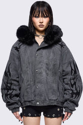 Wolf Embroidered Jacket