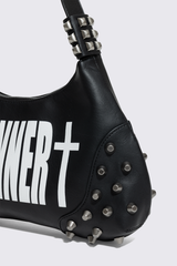 Sinner Graphic Faux Leather Shoulder Bag