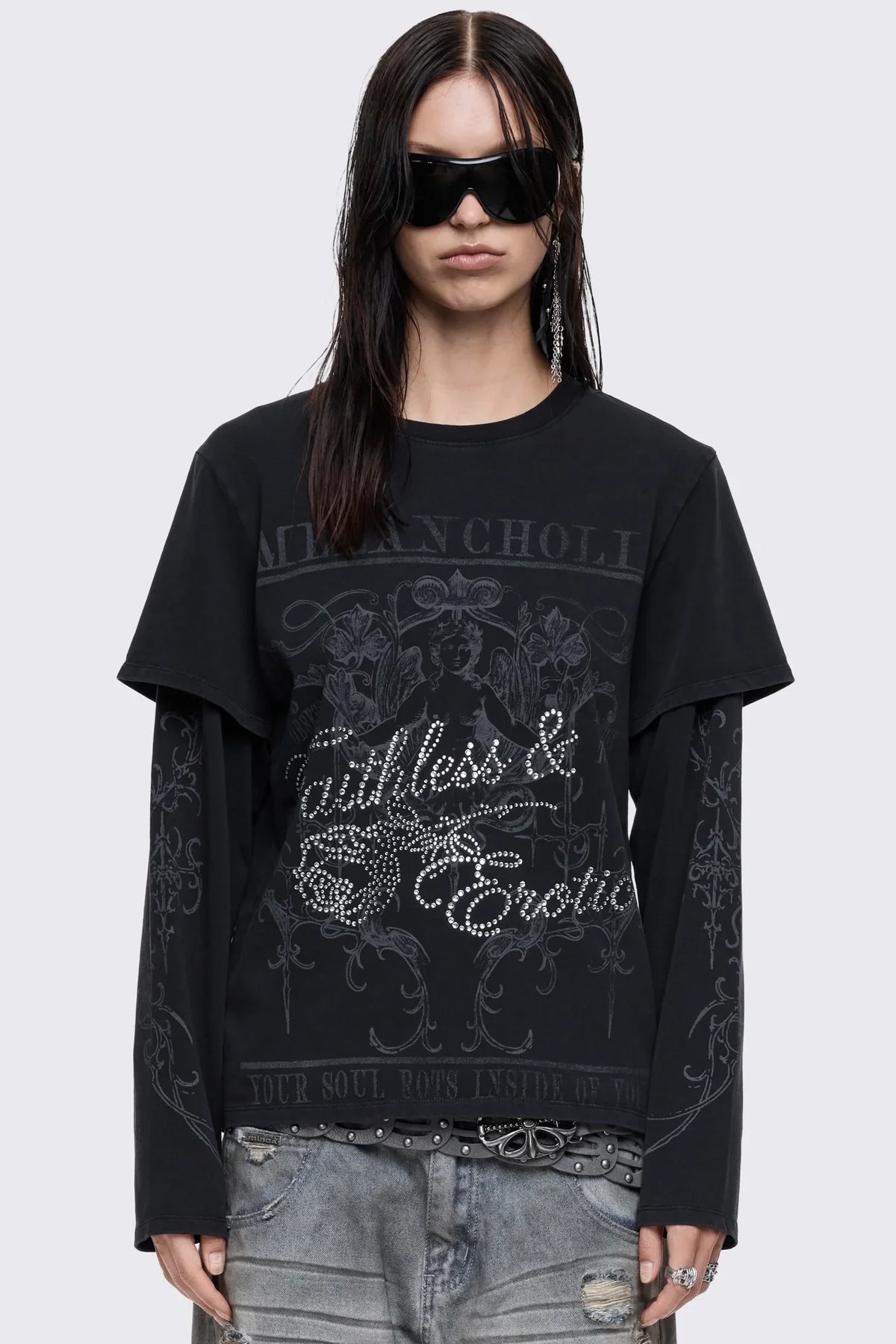 Melancholia Graphic Layered T-shirt