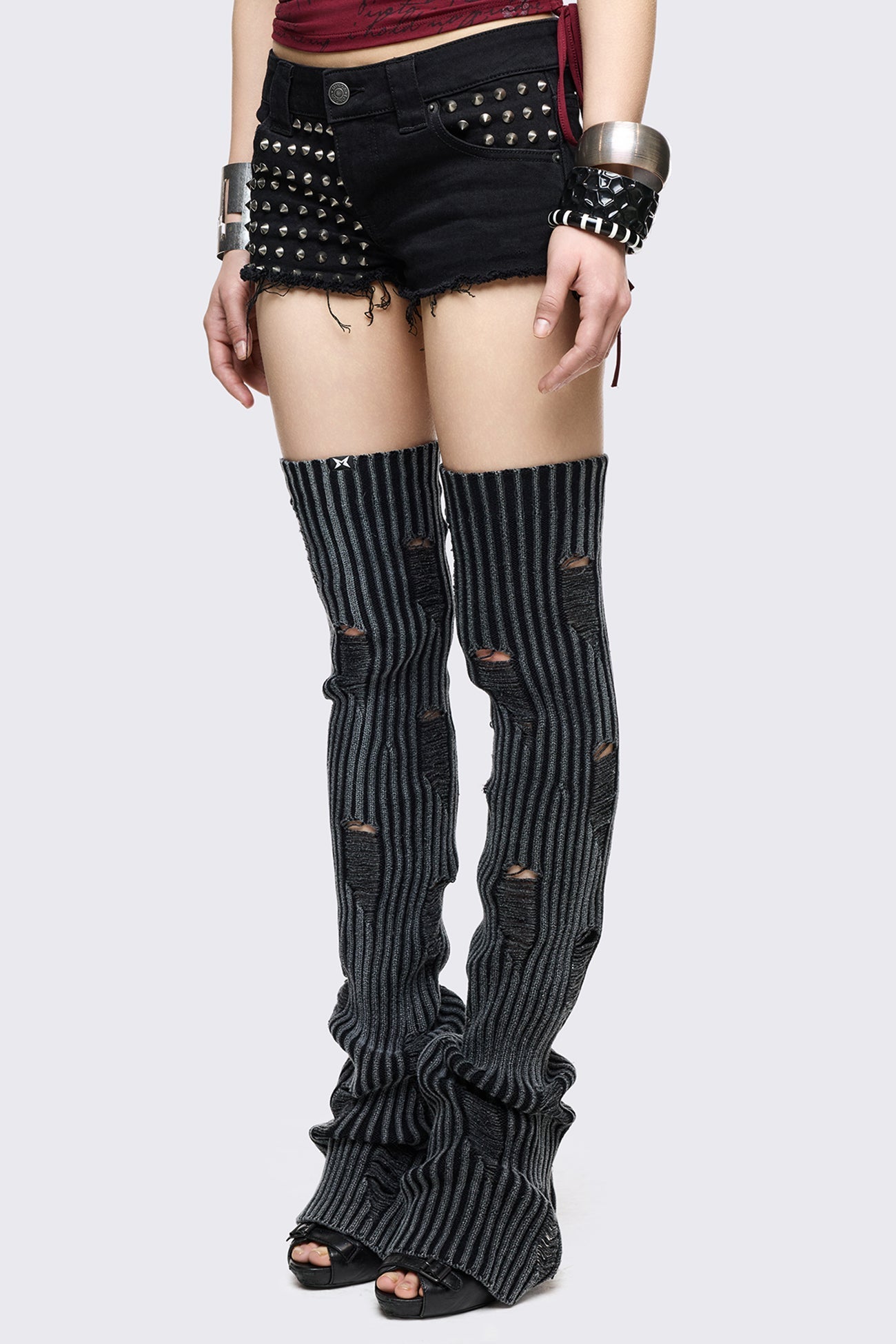Spike Mini Denim Shorts
