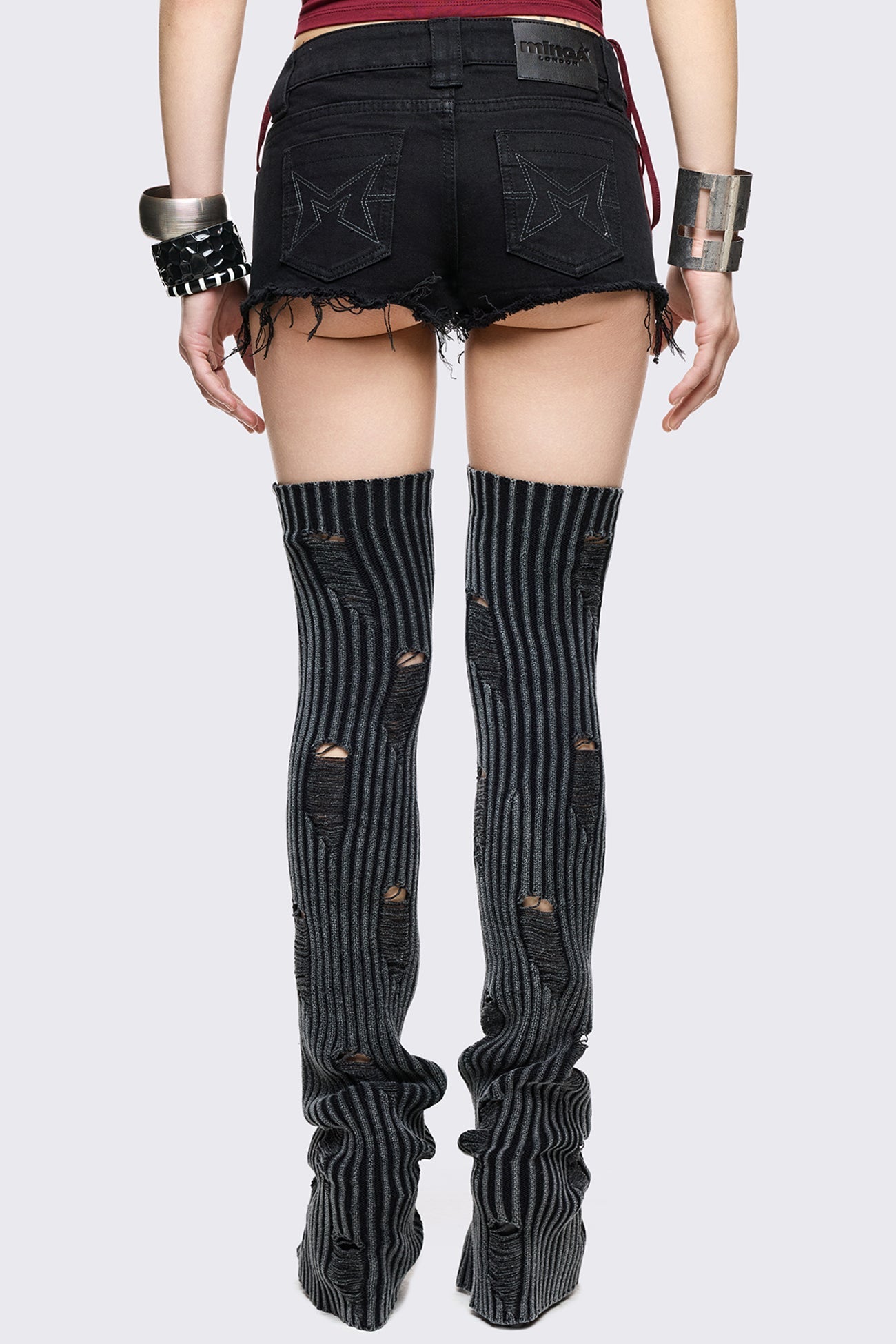 Spike Mini Denim Shorts