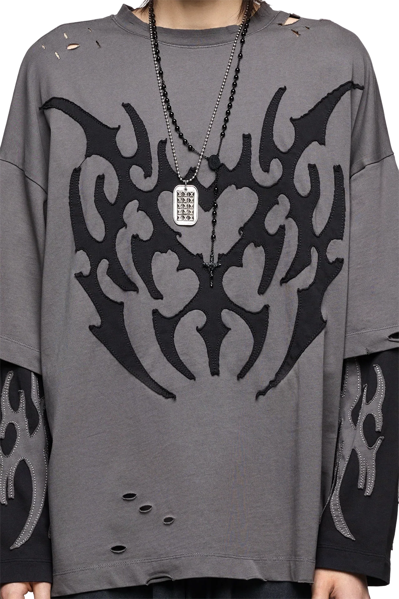 Luvx Grey Layered T-Shirt