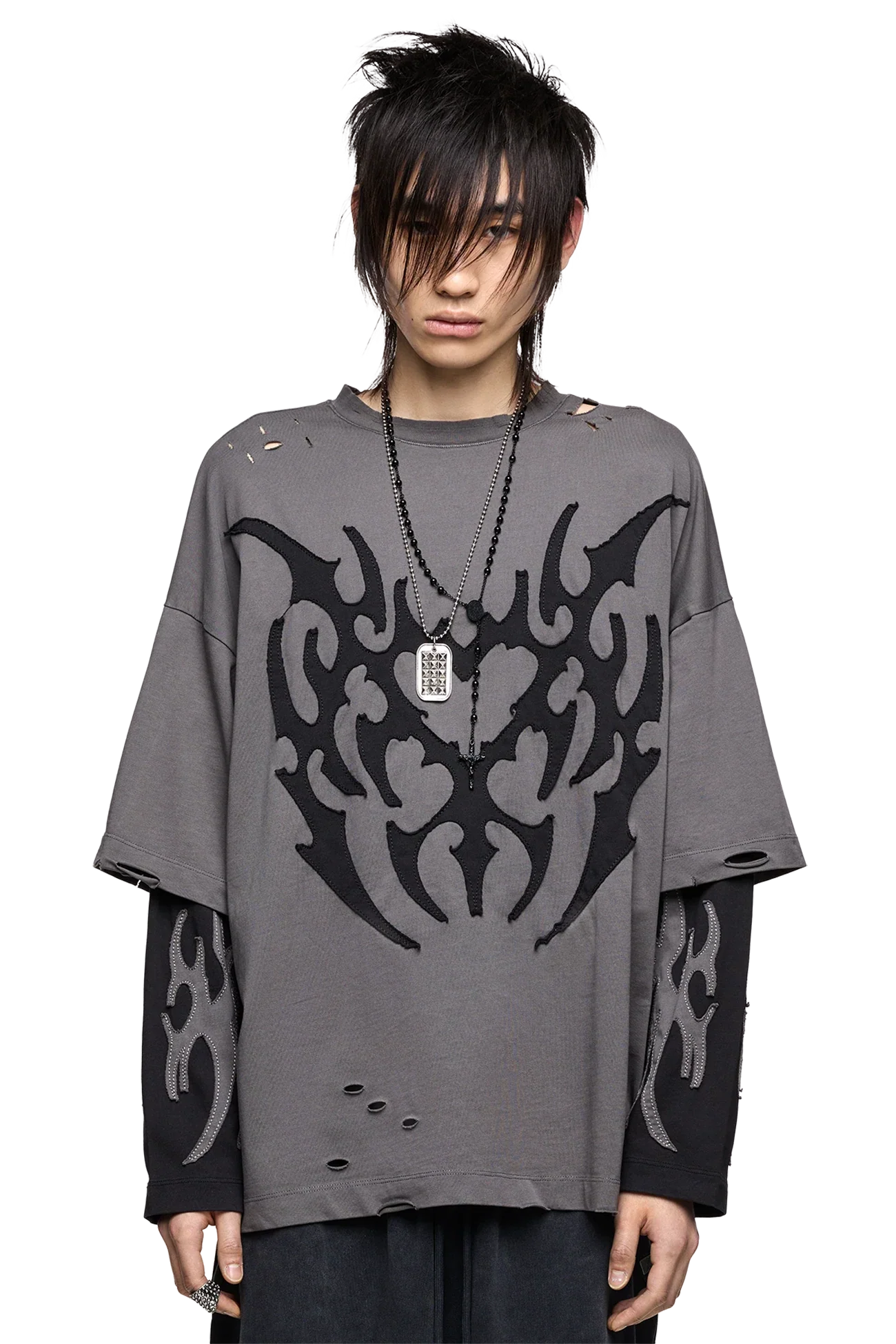 Luvx Grey Layered T-Shirt