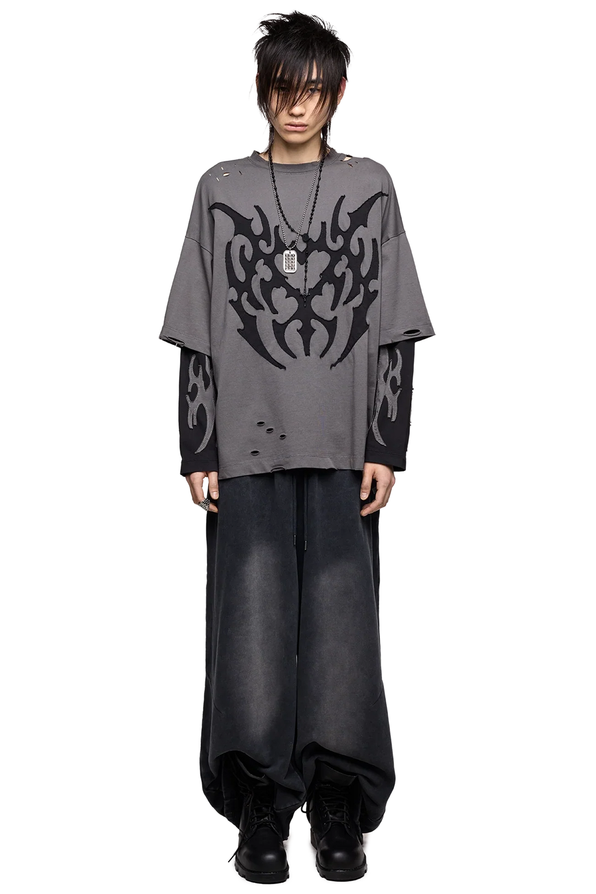 Luvx Grey Layered T-Shirt