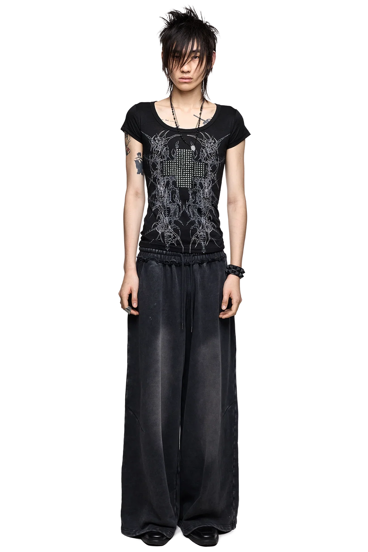 Blur Black Washed Sweatpants