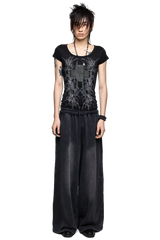 Blur Black Washed Sweatpants