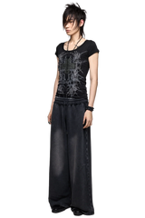 Blur Black Washed Sweatpants