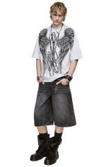 Worn Black Washed Jorts