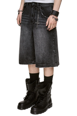 Worn Black Washed Jorts