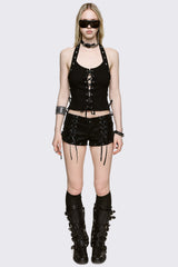 Dana Lace-Up Halter Top