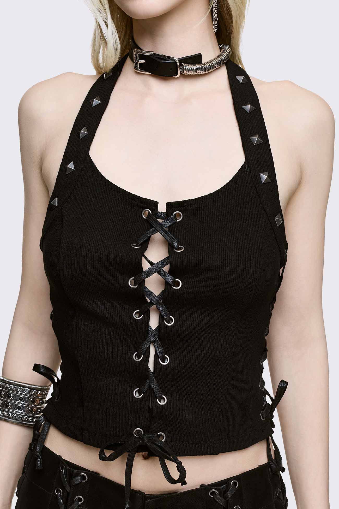 Dana Lace-Up Halter Top
