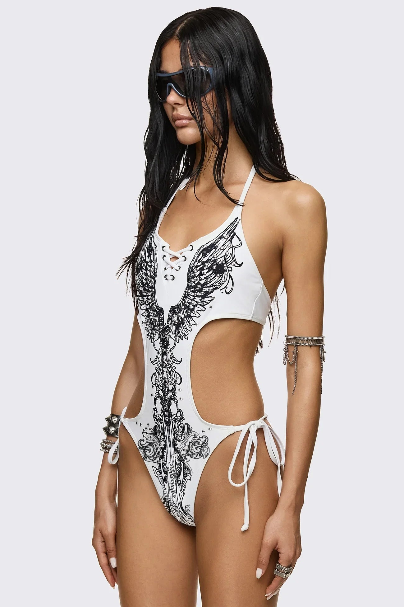 Deadly Bodies Graphic Studded Monokini