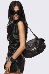 Sloane Studded Faux Leather Shoulder Bag