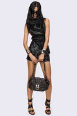 Sloane Studded Faux Leather Shoulder Bag