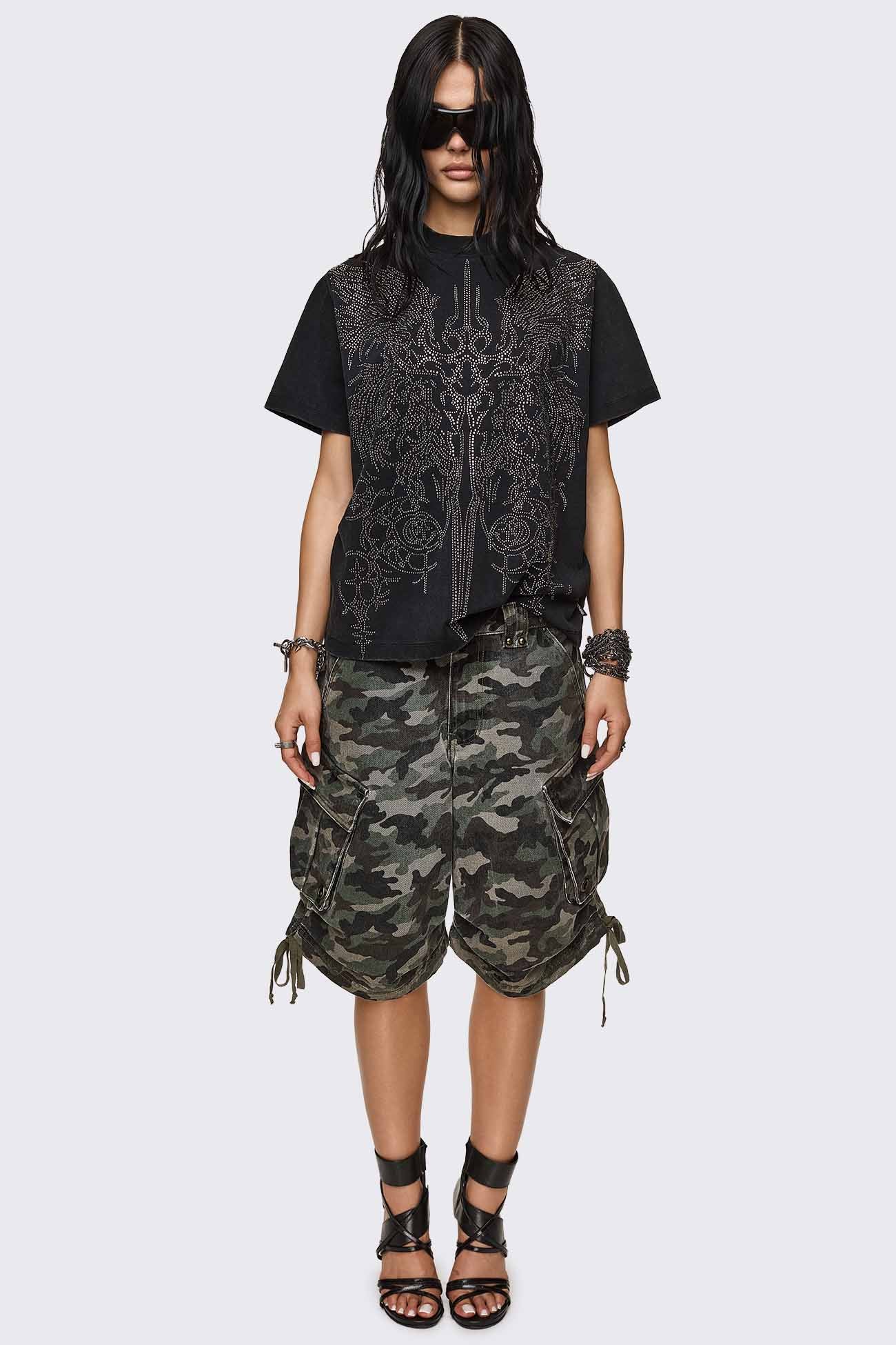 Elysium Sigil Rhinestone Graphic T-Shirt