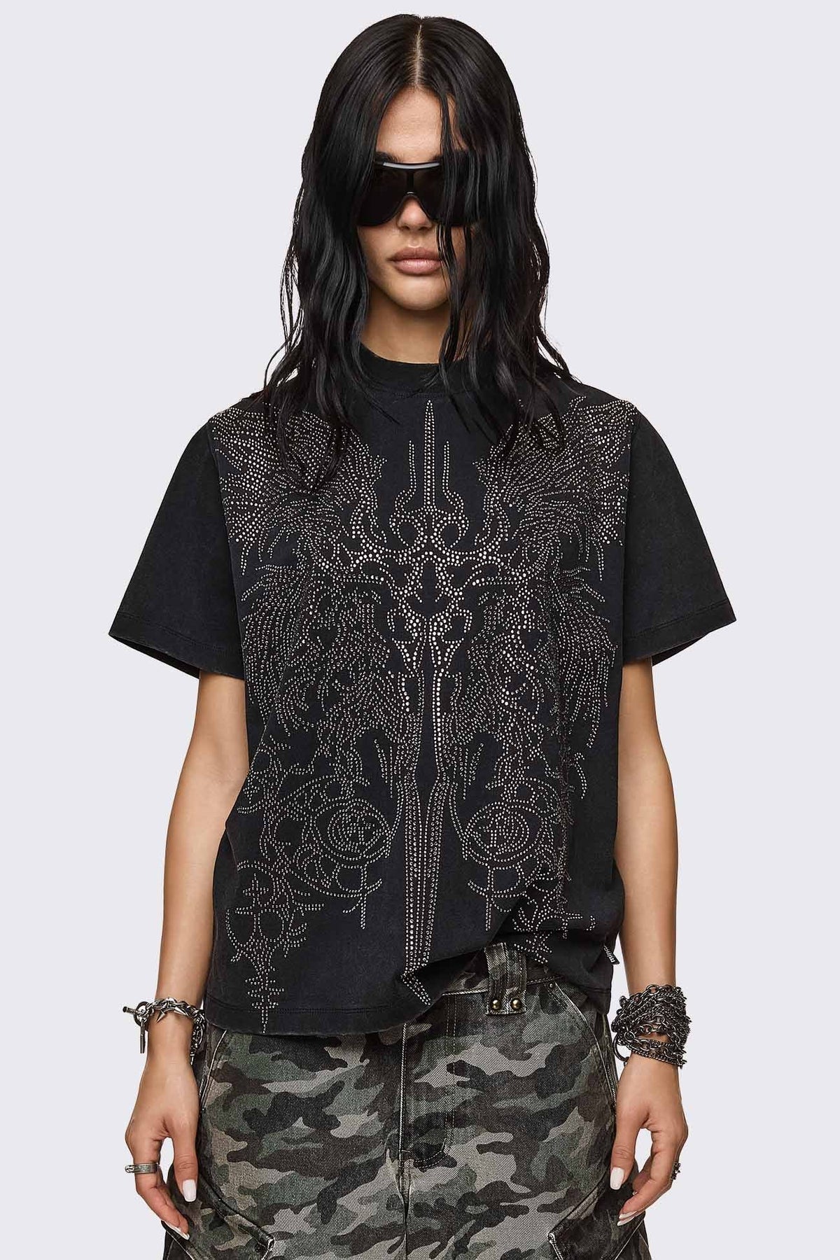 Elysium Sigil Rhinestone Graphic T-Shirt