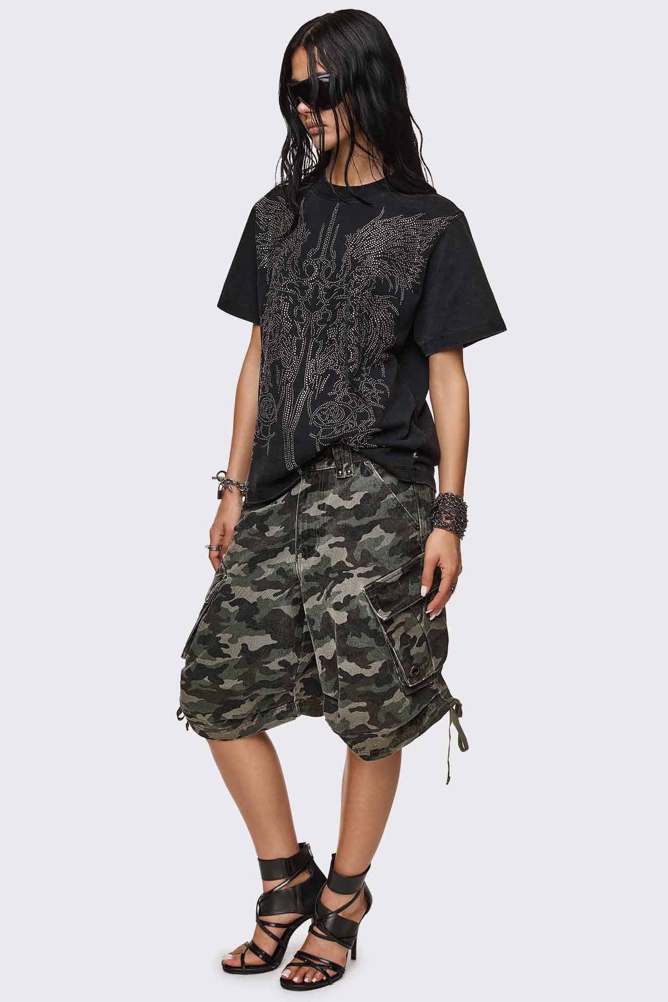 Elysium Sigil Rhinestone Graphic T-Shirt