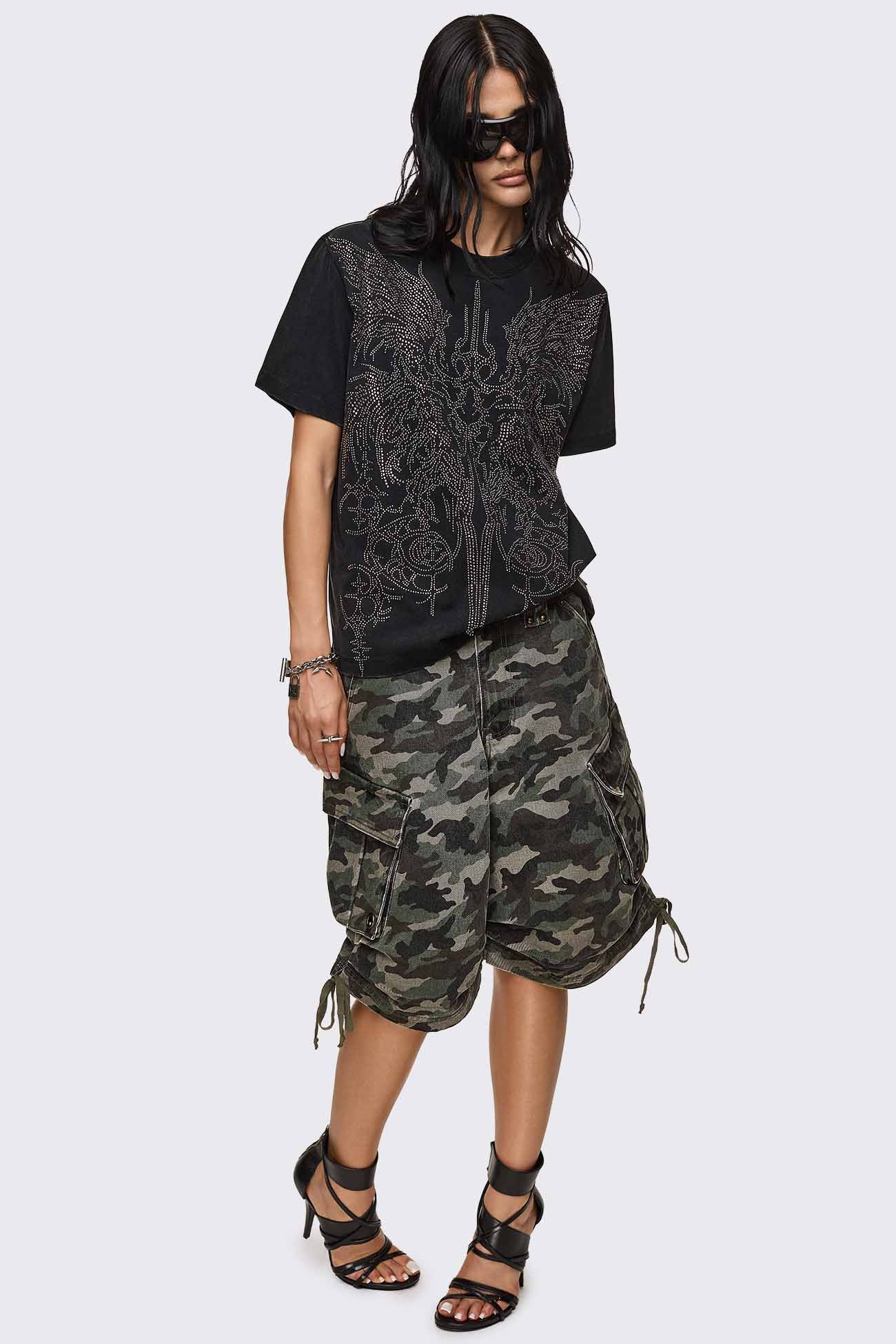 Elysium Sigil Rhinestone Graphic T-Shirt