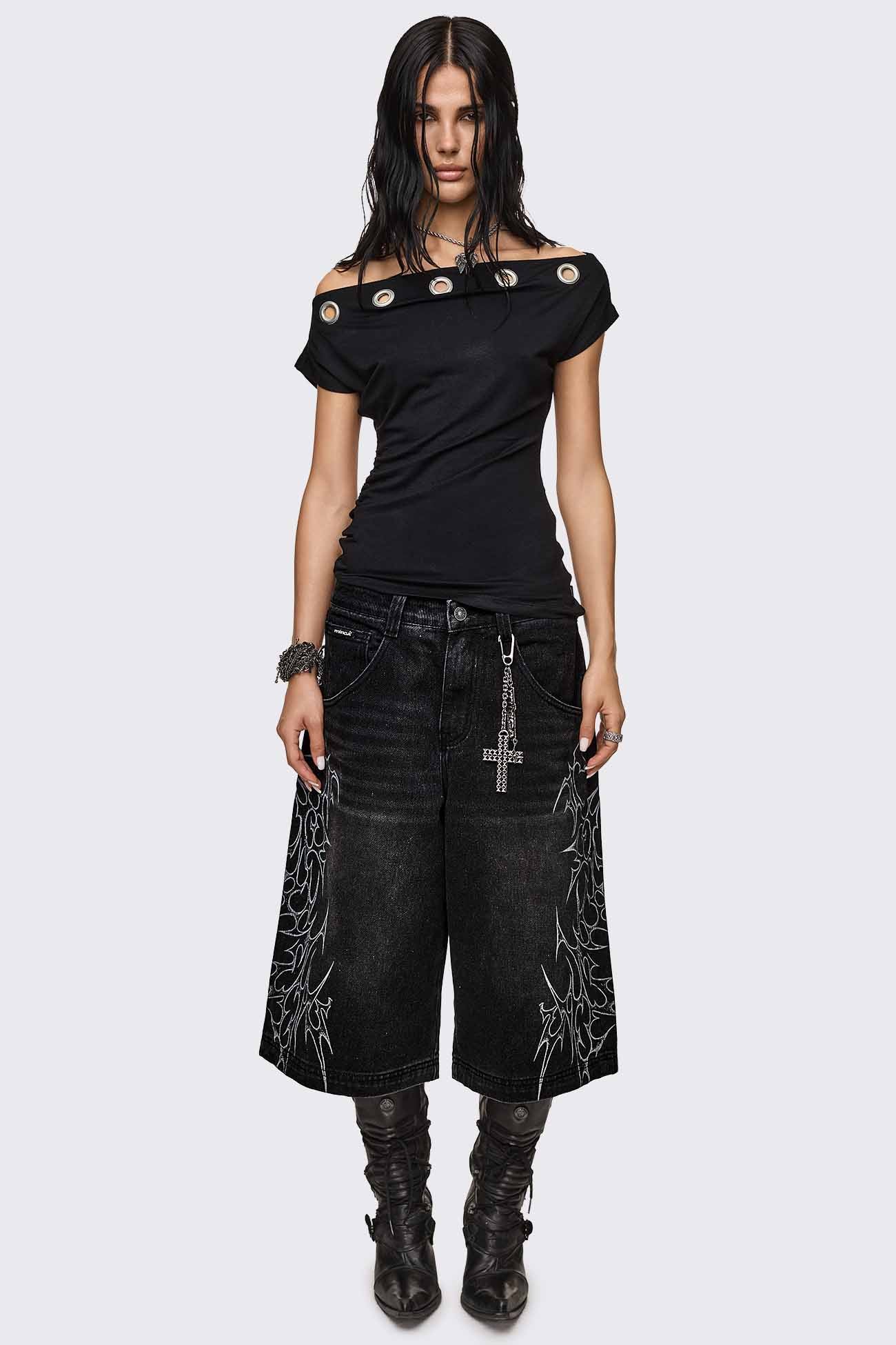 Blaze Graphic Washed Jorts