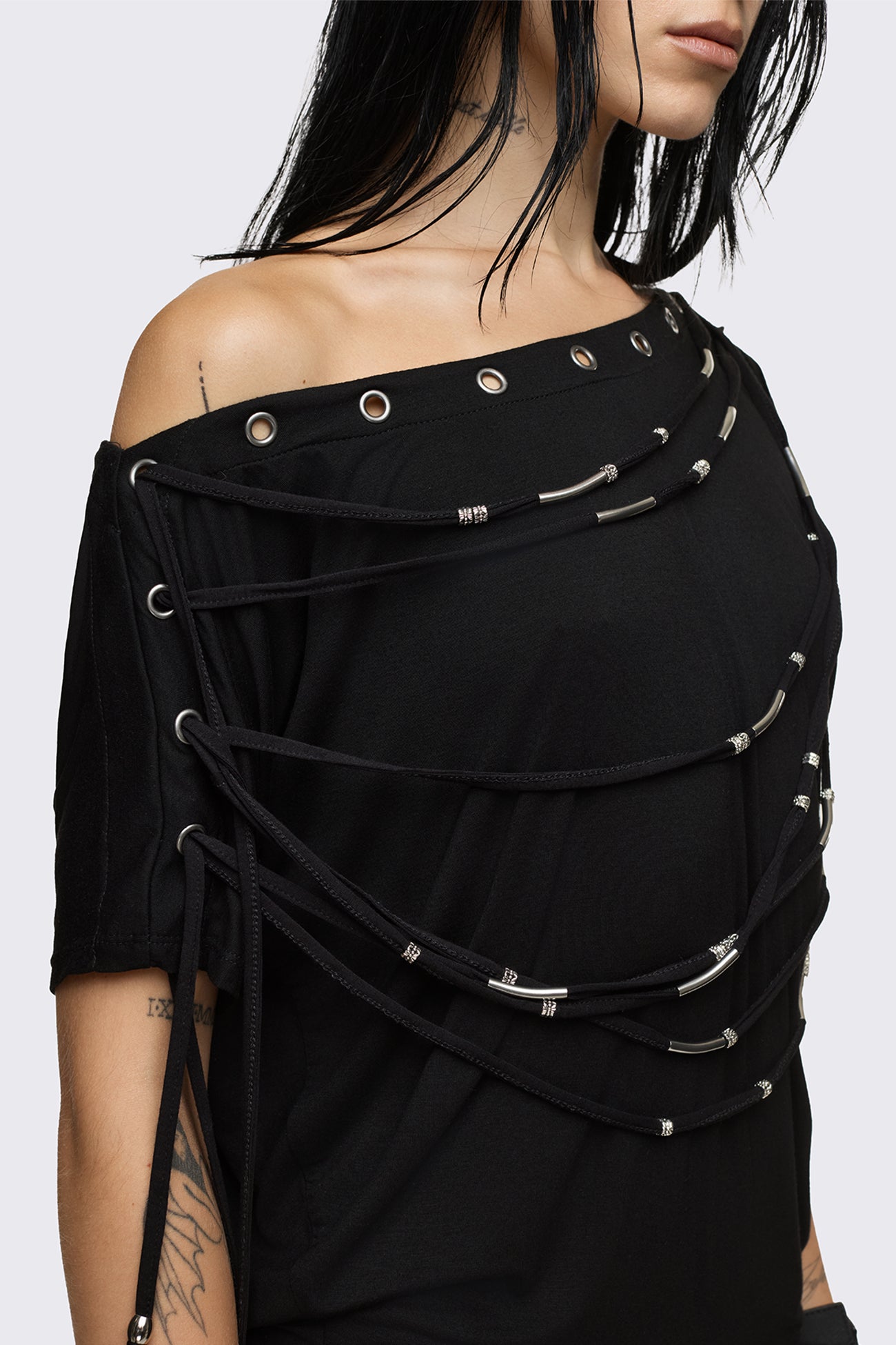 Romie Beaded Off-Shoulder Dress