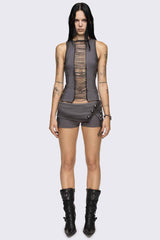 Wired Hanging Chain Cut Out Tank Top