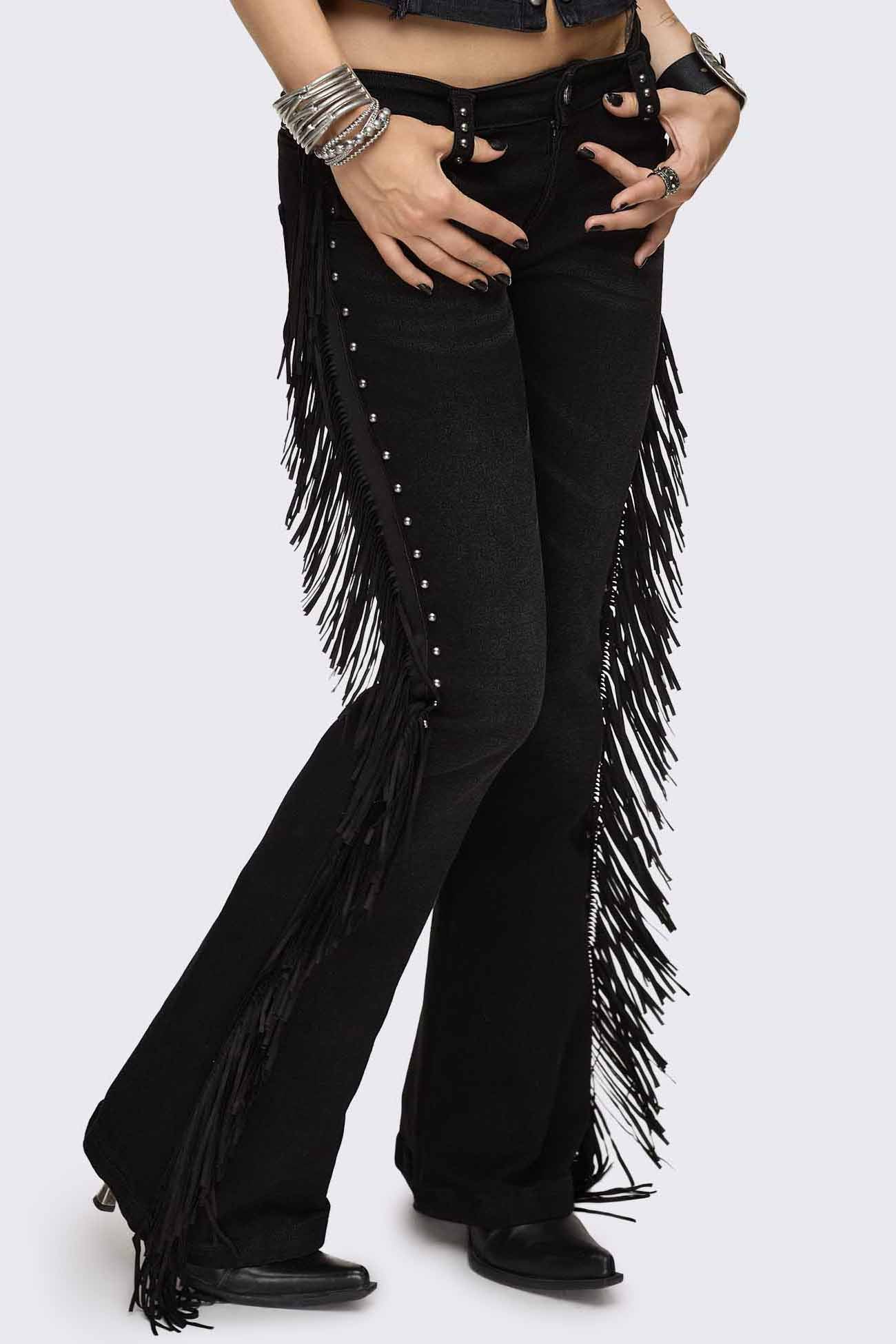 Sierra Fringe Flared Jeans