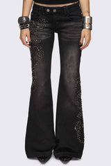 Brielle Studded Flared Jeans