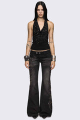 Brielle Studded Flared Jeans