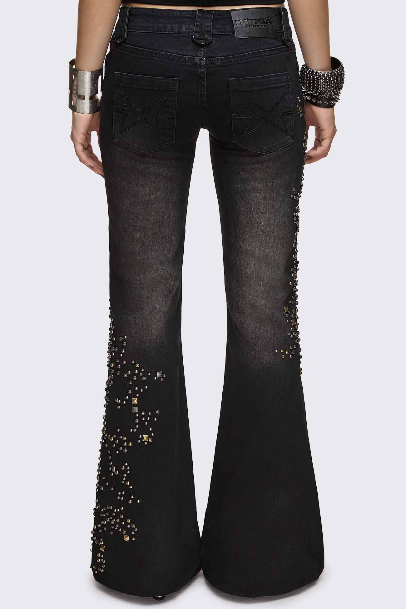 Brielle Studded Flared Jeans
