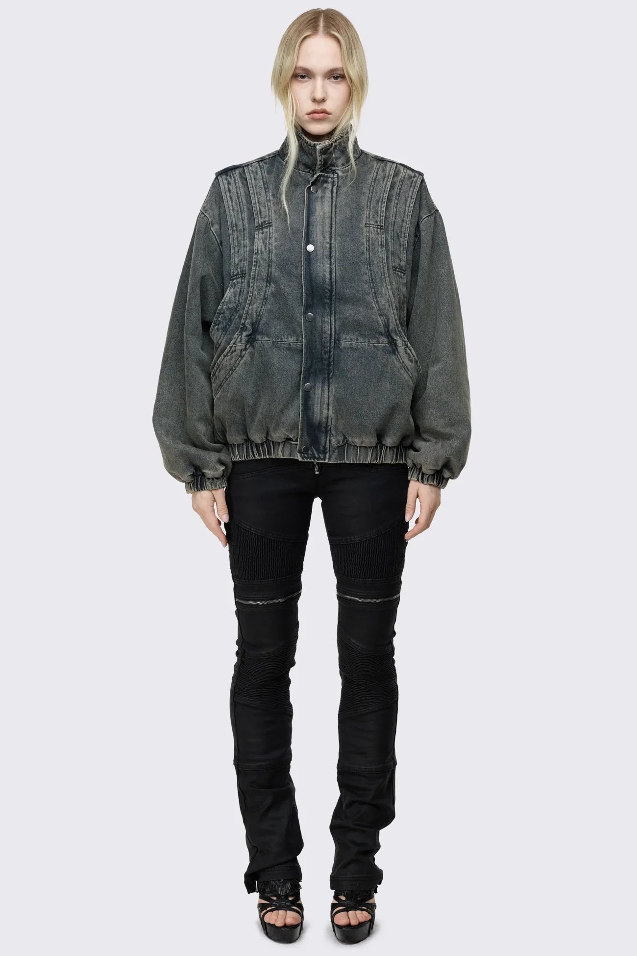 Elix Blue Funnel Bomber Jacket