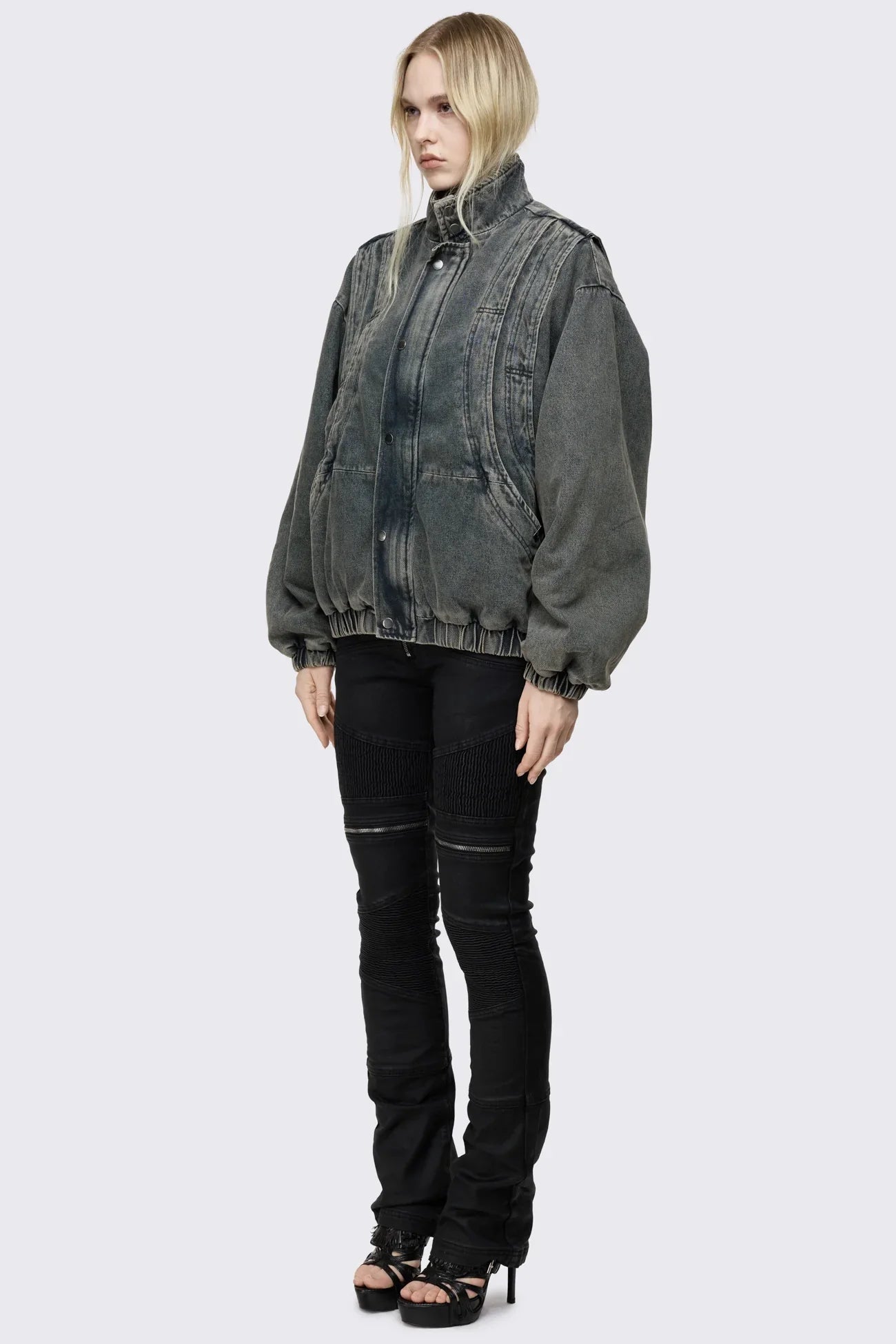 Elix Blue Funnel Bomber Jacket
