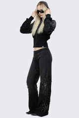 Breathe Sigil Studded Patch Bootcut Sweatpants