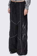 Void Black Sigil Graphic Tech Pants