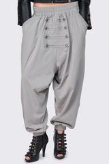 Saboteur Grey Washed Harem Sweatpants