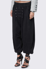 Saboteur Black Washed Harem Sweatpants