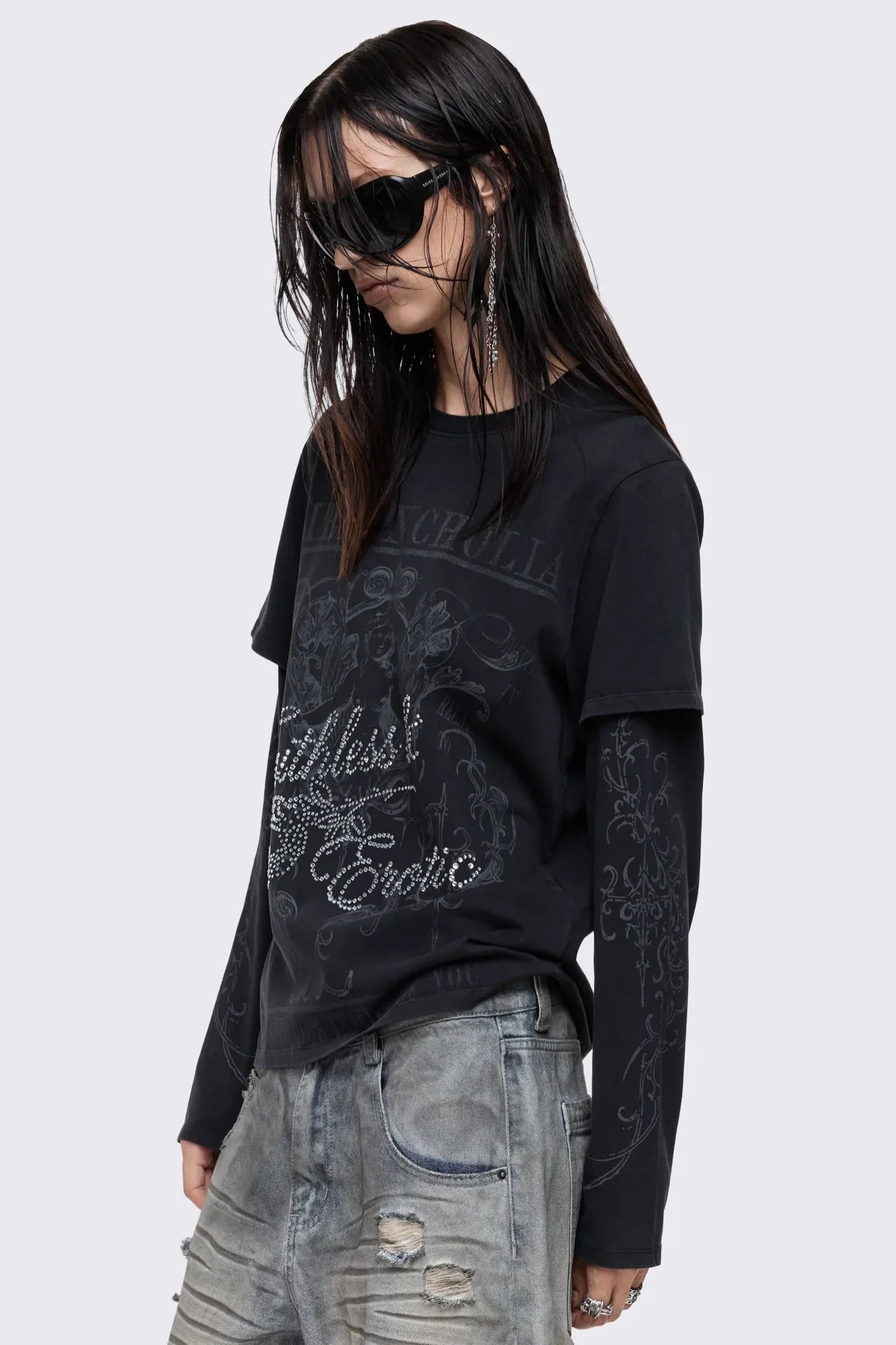 Melancholia Graphic Layered T-shirt