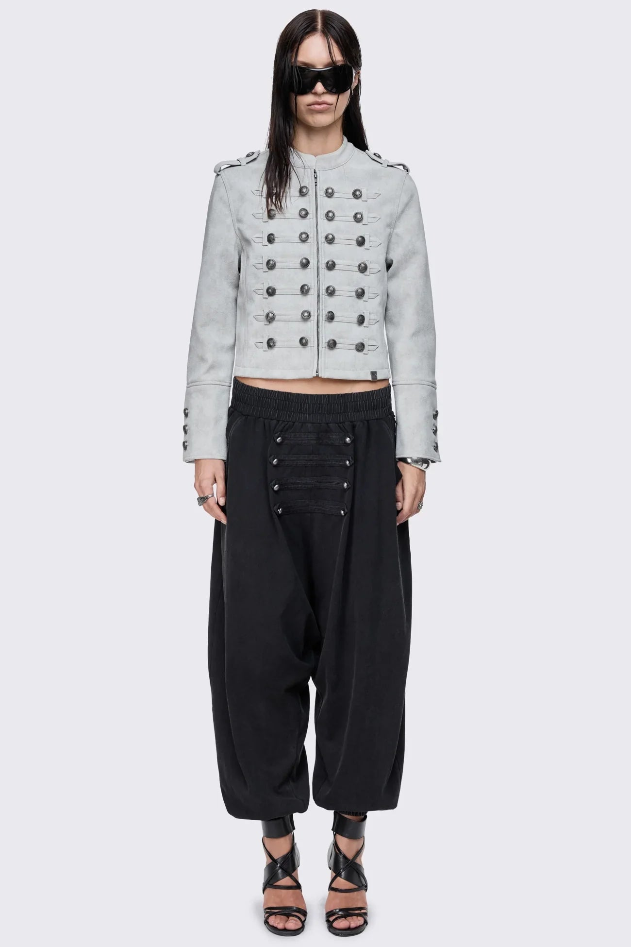 Saboteur Black Washed Harem Sweatpants
