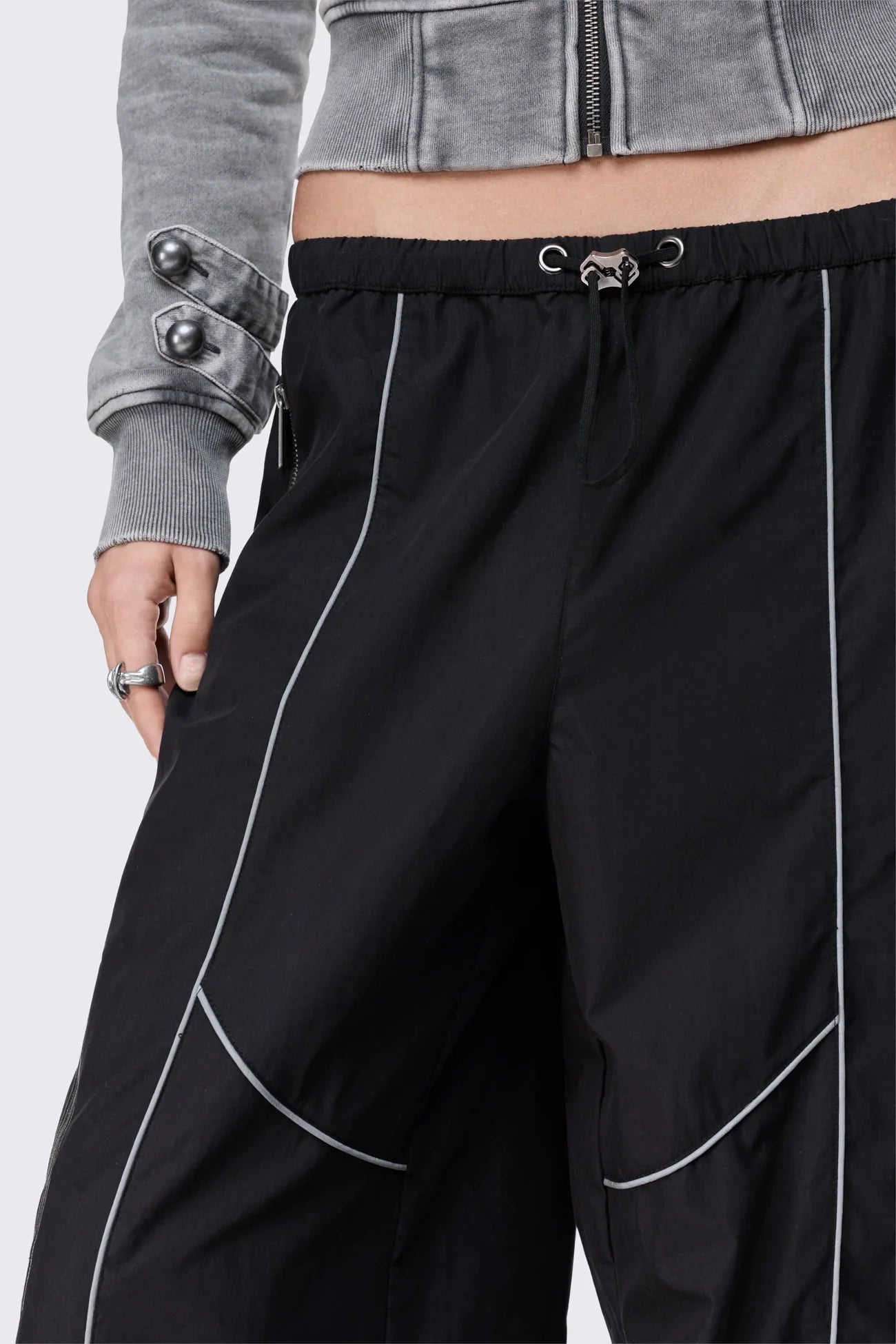 Void Black Sigil Graphic Tech Pants